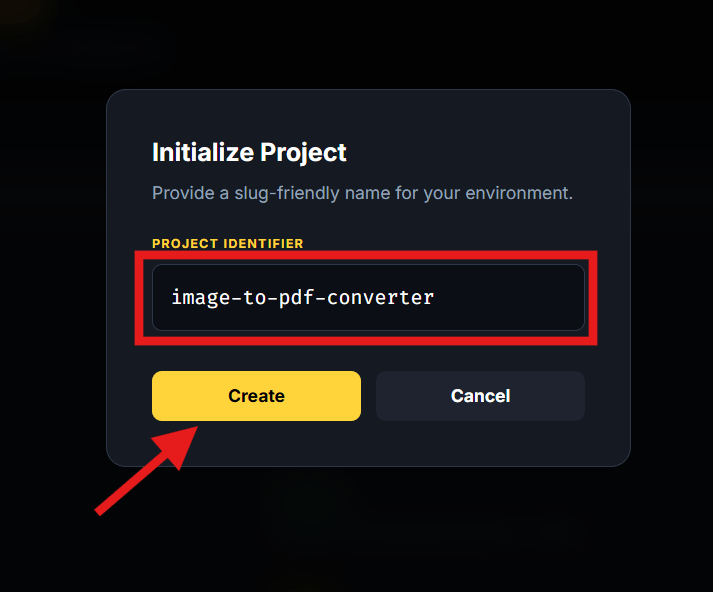 Initialize Android App Project Modal