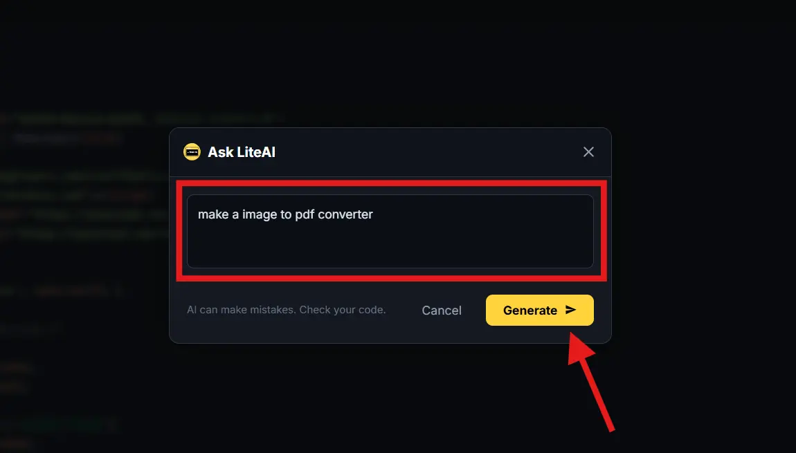 Generate DOM and JS logic via AI