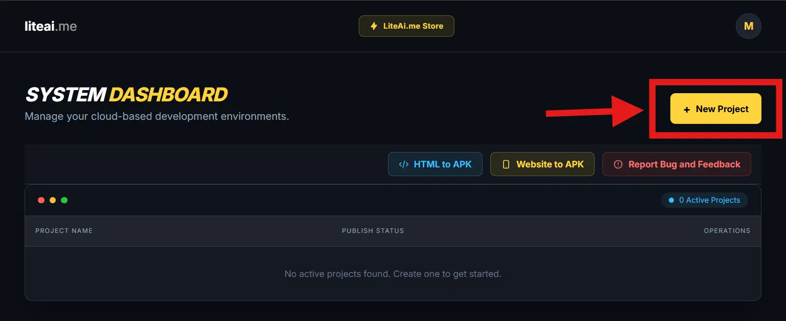 Online HTML Editor Dashboard - Open Workspace